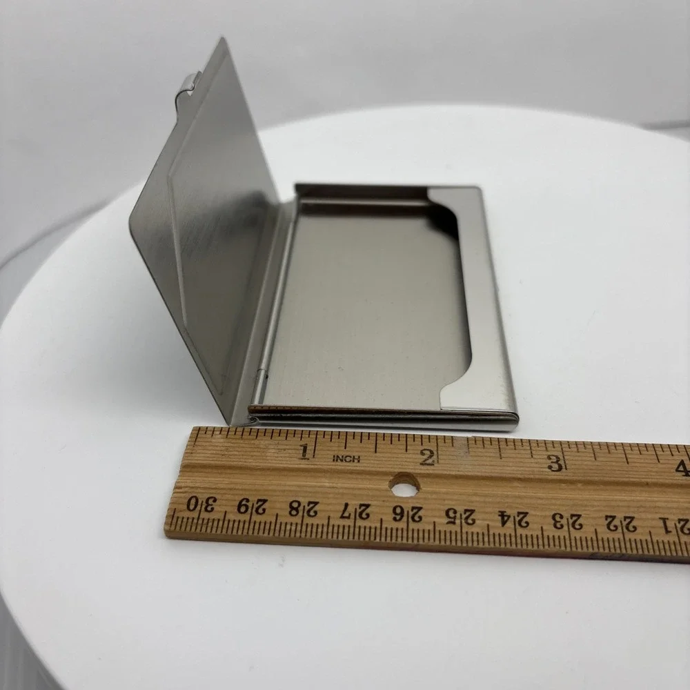 Unique Employee NFL Network Business Card Holder‎ Mirrored Clasp Shut